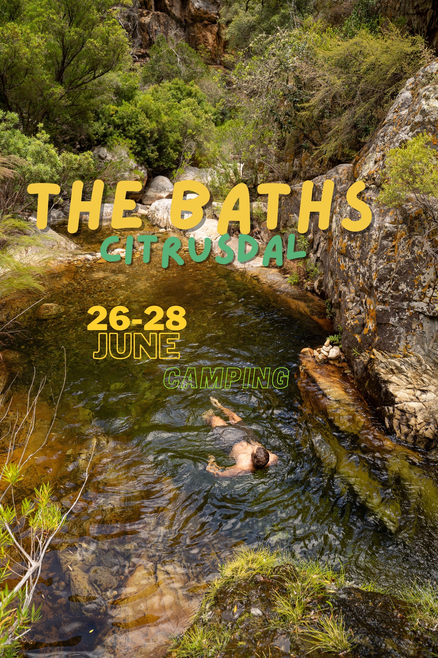The Baths 26-28 June Camping